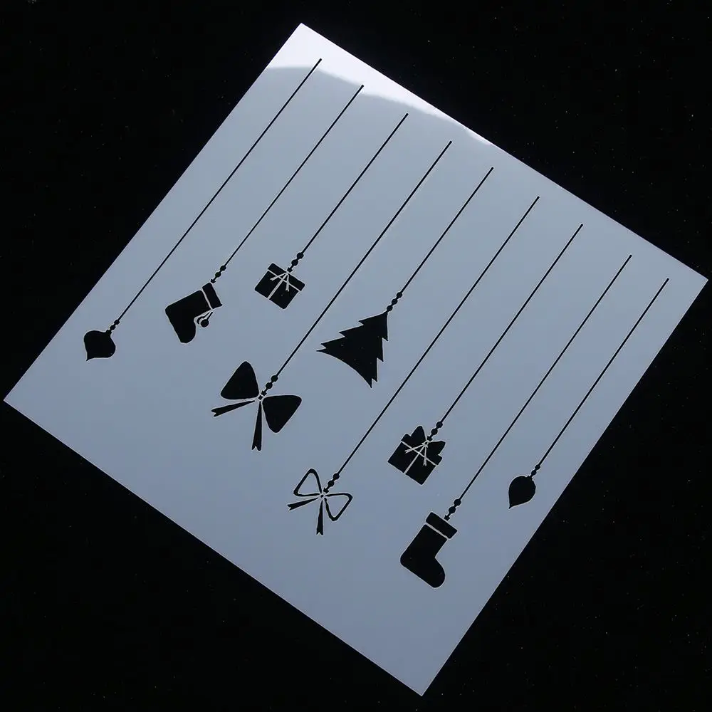 &quotСделай сам&quot Merry Christmas дерево носки для подарка Форма многоразовые трафареты