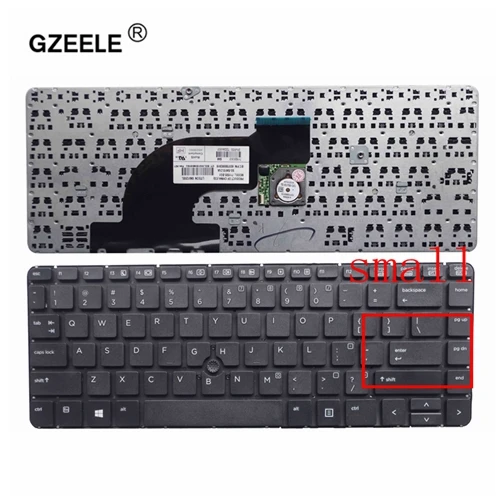 GZEELE новая клавиатура для ноутбука США hp ProBook 640 G1 645 G1 с/без рамки английские клавиатуры черные - Цвет: Белый