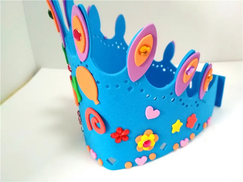 Happyxuan 12 штук в упаковке, детское украшение «сделай сам» короны, для празднования дня рождения шляпа ручной работы искусство и ремесло детская предметы для вечеринки принцессы развивающая игрушка