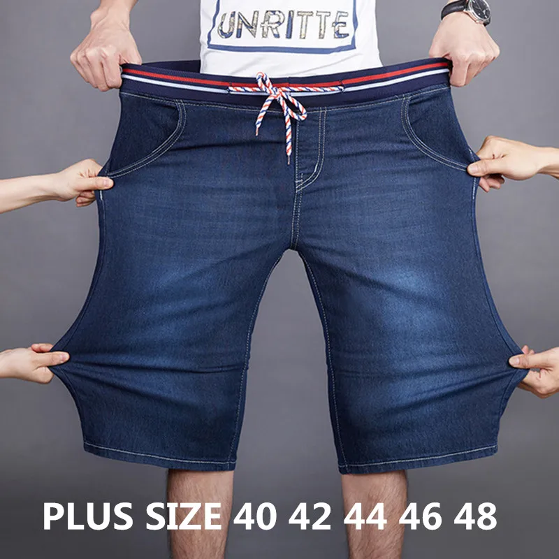 2019 летние новые джинсовые шорты мужские свободные прямые Стрейчевые с