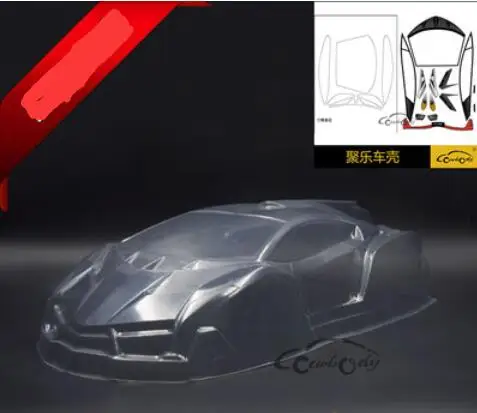 1/10 Масштаб RC на шоссейной гонке Fouring Drift Car L Lamborghinii Body для Bittydesign Agata HPI KYOSHO TAMIYA REDCAT