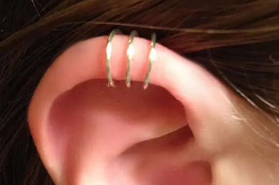 Женские серьги-капельки без пирсинга вечерние из двух частей в стиле панк-рок |