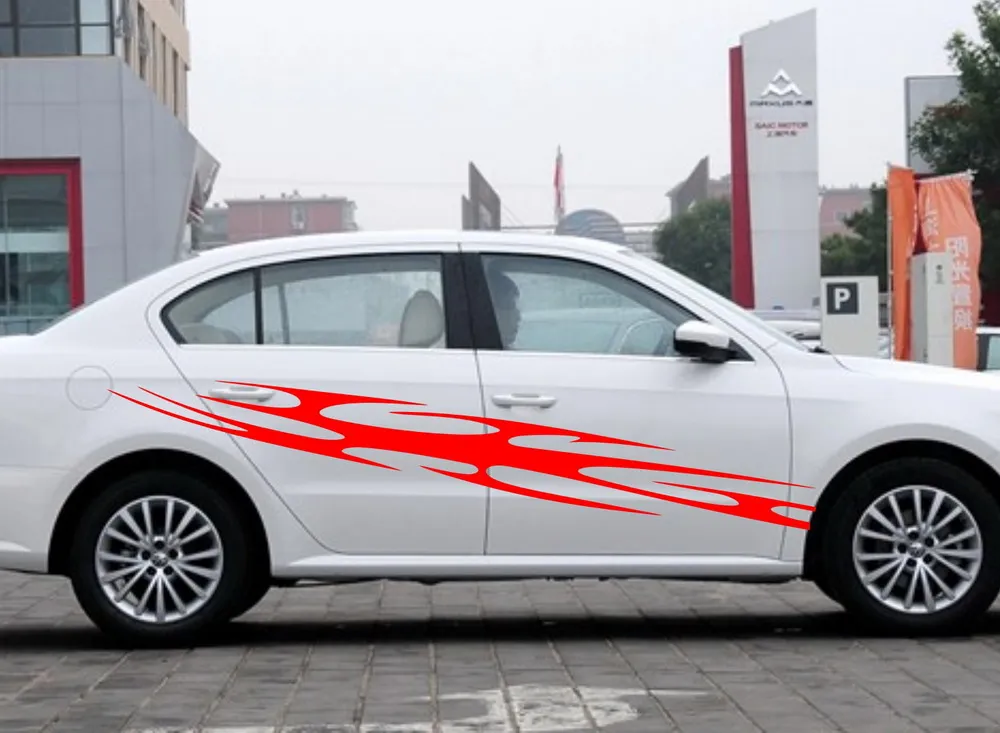 Автомобильные наклейки полосы для гонок 97 ''дверь Lancer focus виниловые боковые