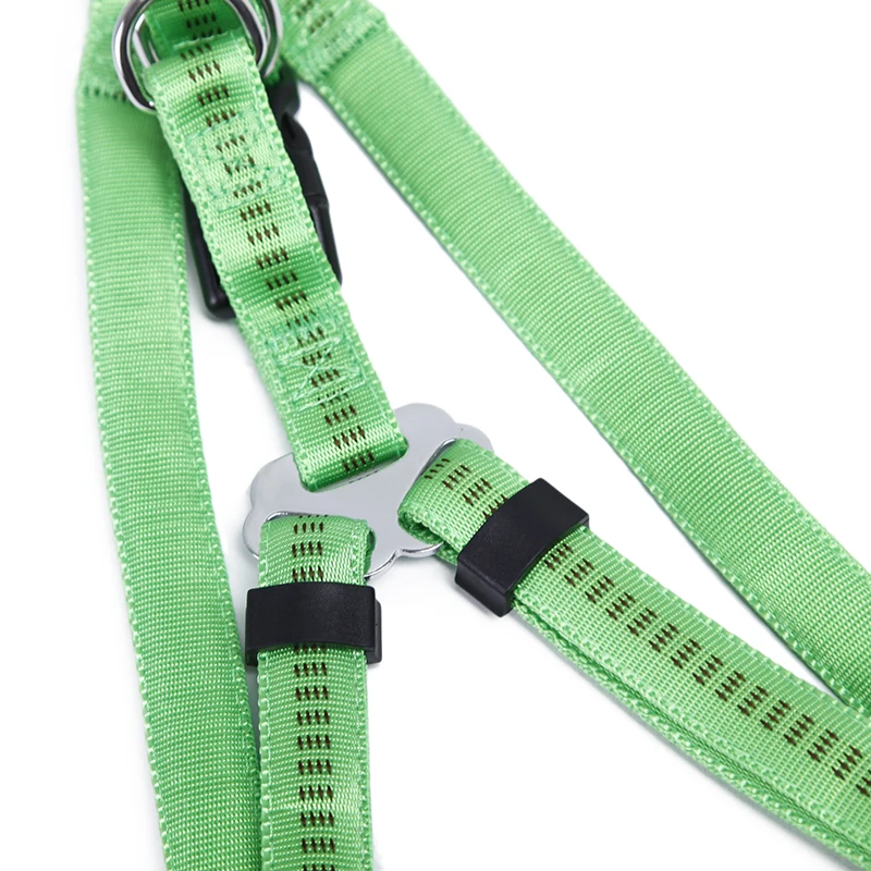 

Comfortable Nylon Webbing Padded Pet Harness Adjustable Dog Harness And Leash Set For Large Dog