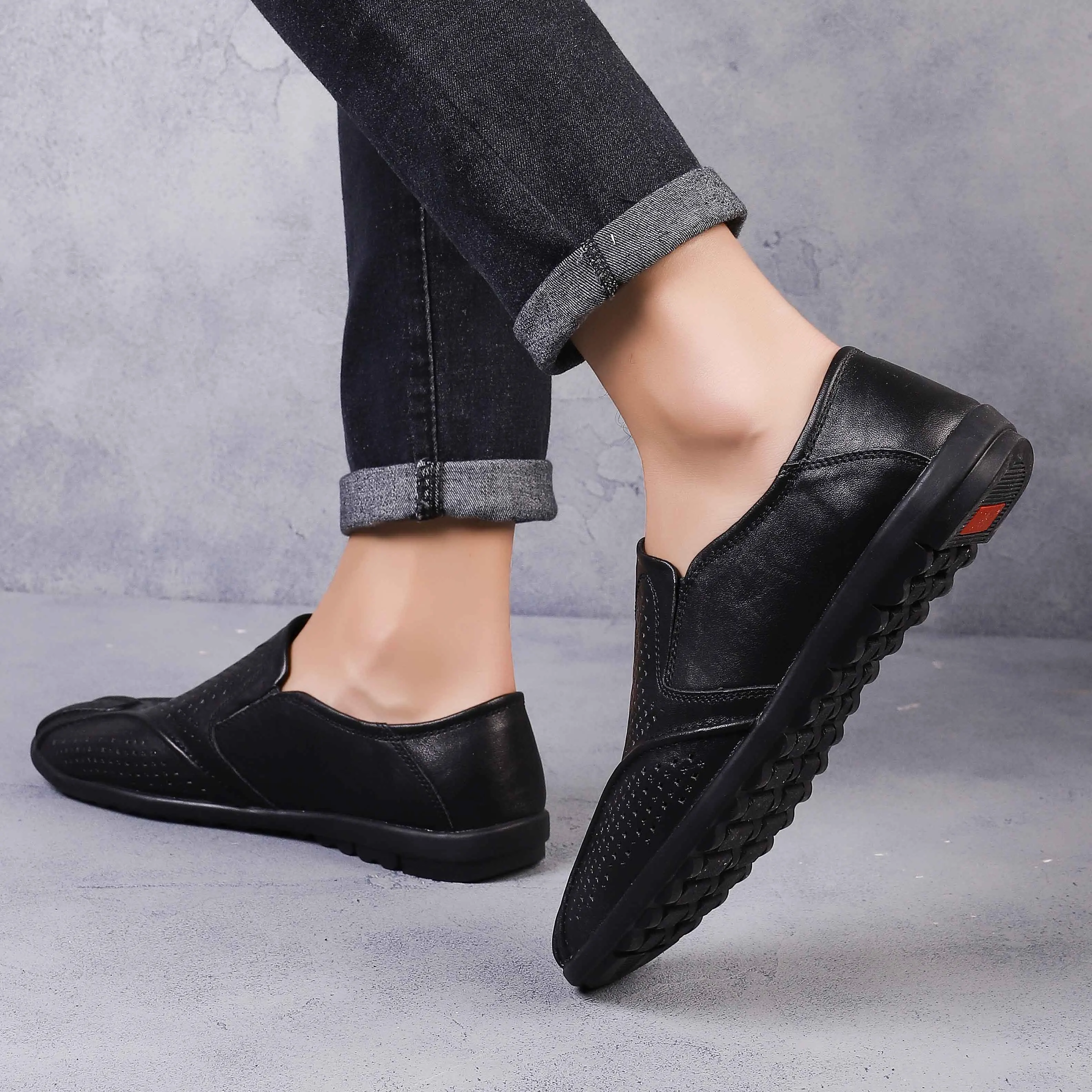 Модные мужские туфли из натуральной кожи Сезон весна-осень Повседневная обувь