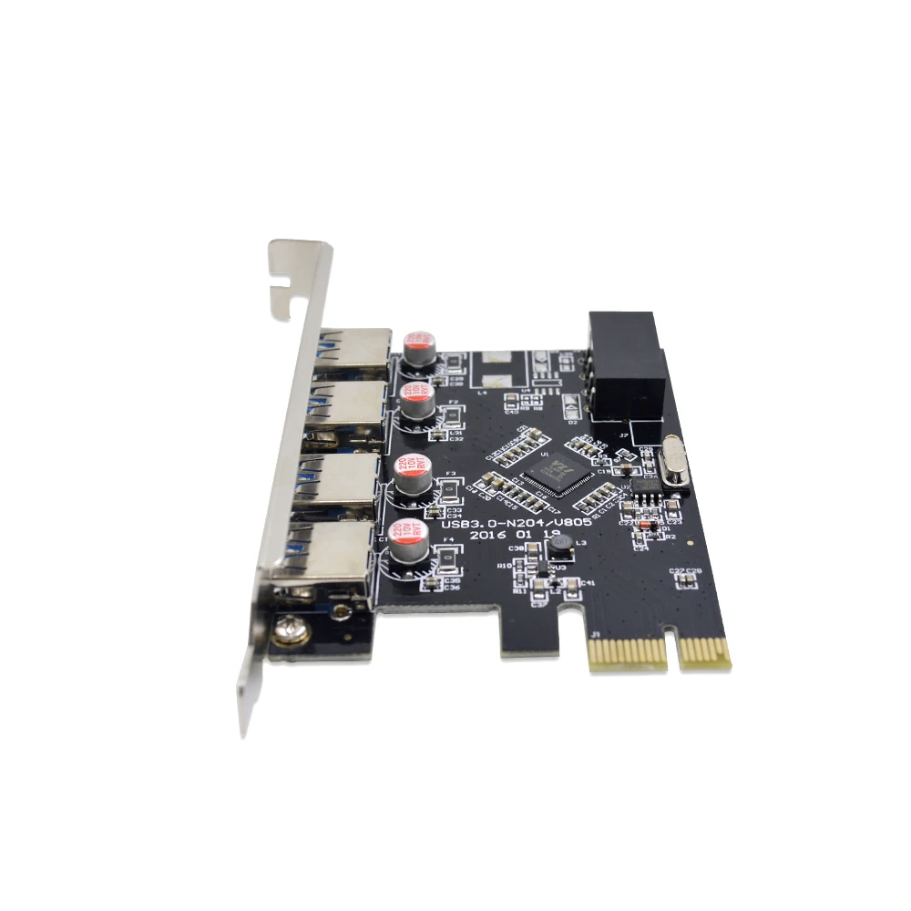 CHIPAL 5 шт. 4 портовый USB 3 0 PCI Экспресс хост контроллер E 1X до переходная карта адаптер