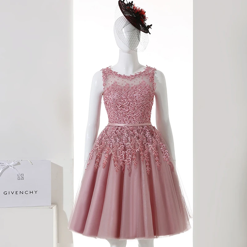 Vestido de festa/платье из тюля с глубоким вырезом, для одежды для подружки невесты с аппликацией, торжественное платье подружки невесты Robe Demoiselle D'honneur