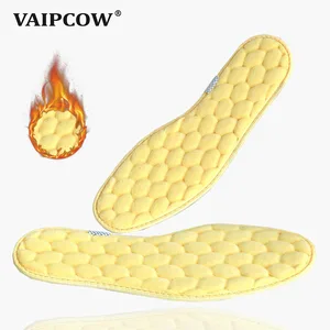 Теплые кашемировые стельки с подогревом VAIPCOW, утепленные мягкие дышащие зимние стельки для спортивной обуви для мужчин и женщин, стельки