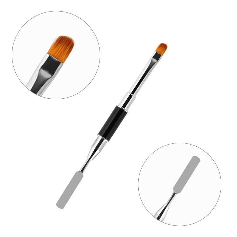 Двухсторонняя удобная щетка ROSALIND для работы с полимерным гелем ногтей типсы