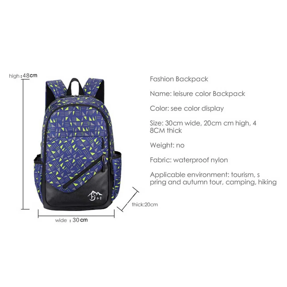 

Aelicy Waterproof Printing Backpack High Quality School Bag for Teenagers Rucksack Nylon Laptop Backpack Bag 3 Colors 2020