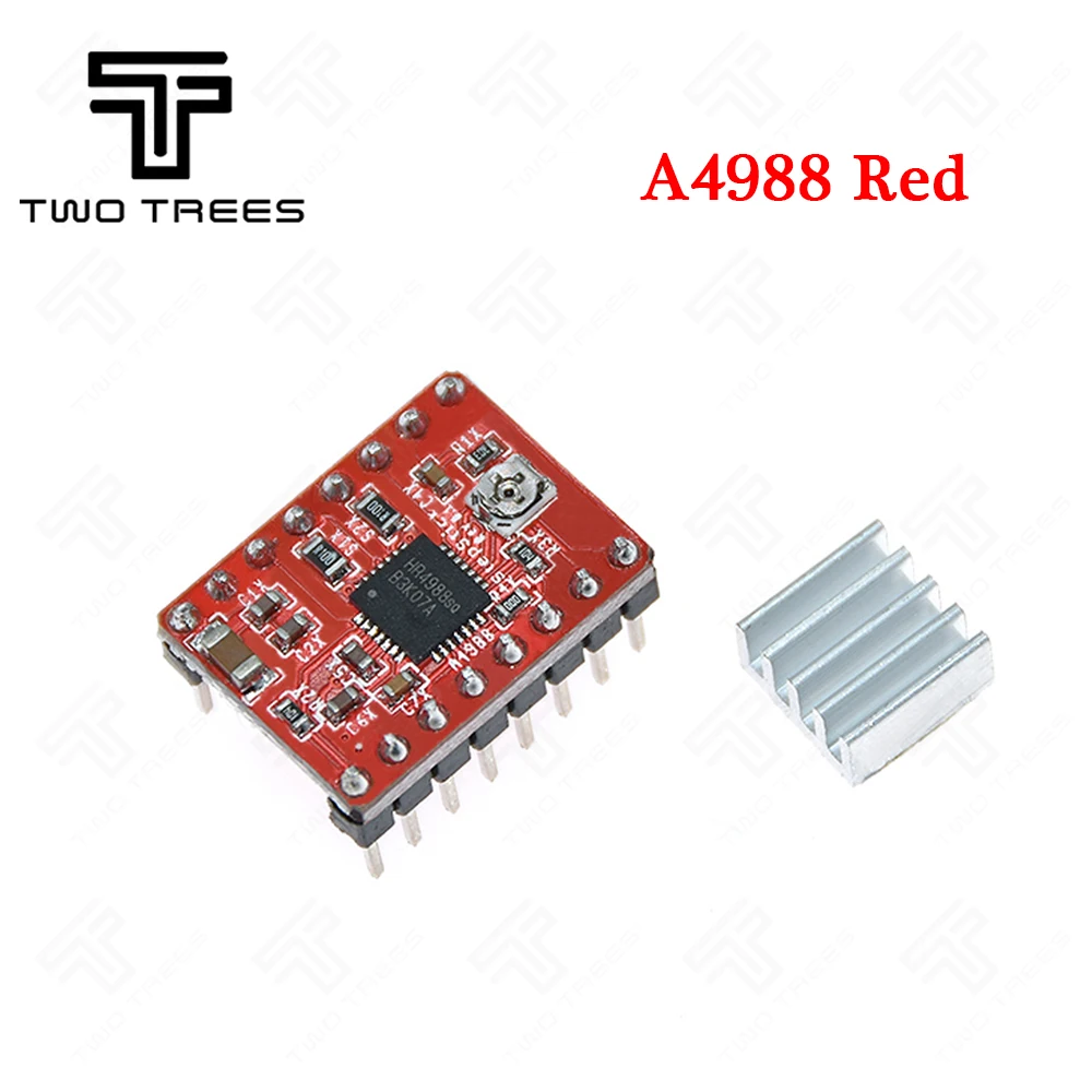 TWOTREES 3d принтер части Reprap A4988 DRV8825 шаговый двигатель драйвер модуль с радиатором Stepstick DRV8825 совместимый StepStick