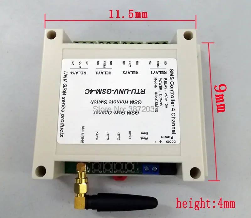 2G сеть 1/4 релейный модуль с Чехол SMS Вызов GSM переключатель дистанционного управления SIM800C STM32F103CBT6 для теплицы кислородный насос