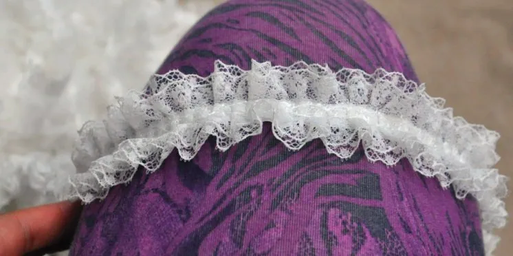 5 ярдов/партия двойная ткань оборки кружевная накладка эксципиенты манжета для