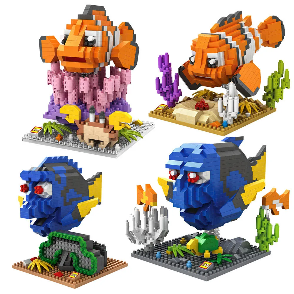 Лоз алмазные строительные блоки в поисках Дори/В Немо рыбы игрушки сборка