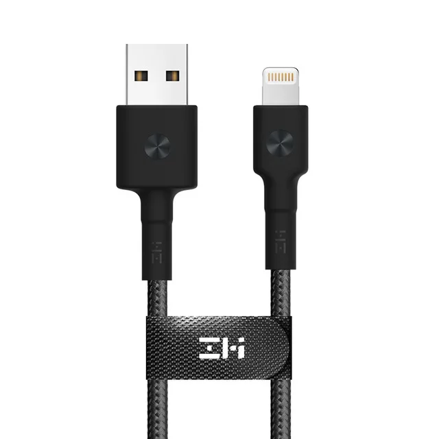 Black For Iphone Xiaomi ZMI MFI сертифицирован для Xiaomi Lightning USB кабель type-C кабель зарядное устройство Шнур для передачи данных для iPhone X 8 7 6 Plus шнуры для зарядки - Цвет: Black For Iphone