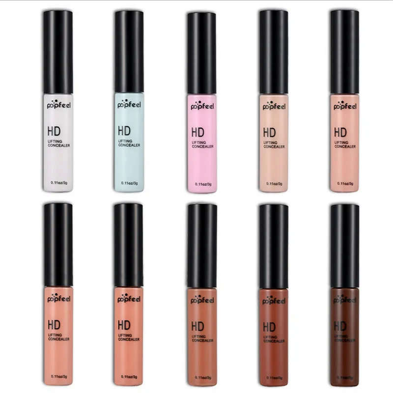 POPFEEL Makeup Concealer Liquid concealer Convenient Pro eye cream New Hot Sale 10color maquiagem | Красота и здоровье
