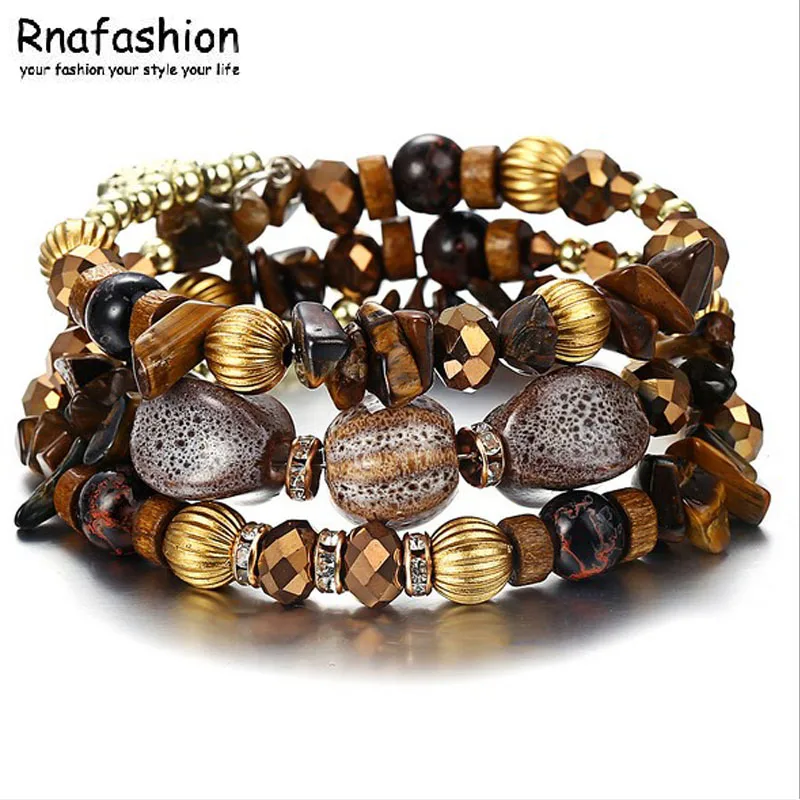 RNAFASHION Брендовые женские многослойные в стиле бохо бусы для женщин Этнические