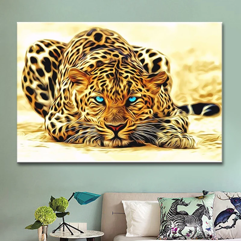 Animals Cheetah DIY 5D Diamond Mosaic Full Painting Embroidery Cross Stitch Kits Creative Man Birthday Gifts | Дом и сад