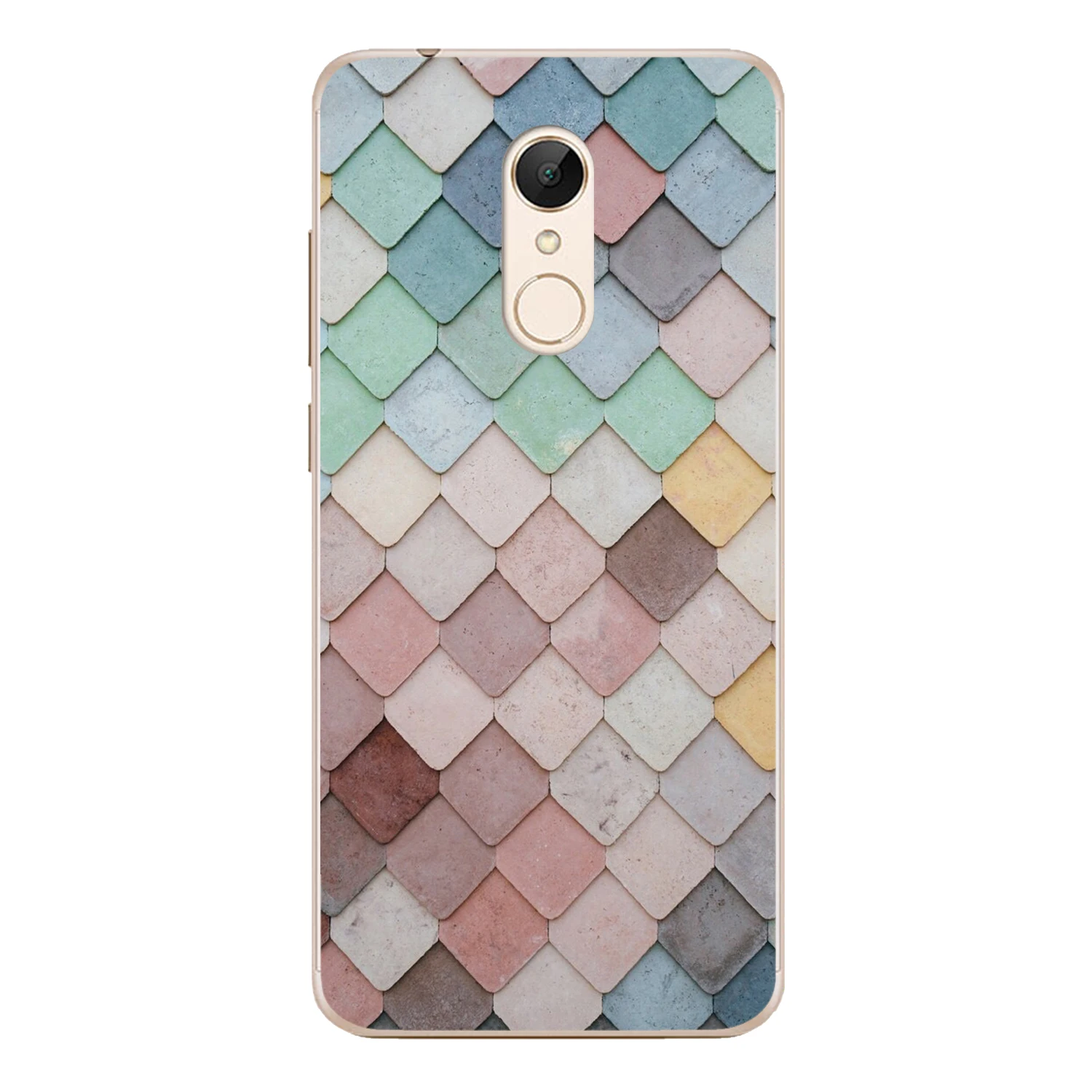 For Xiaomi Redmi 5 Case Cover 5.7&quot Soft TPU Silicone Popular Cute Happy Color Fish Scales Flower Painted Protective Phone |