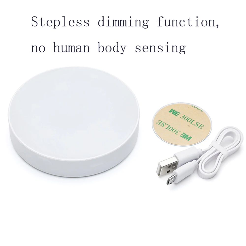 stepless dimming Светодиодный Сенсор ночника теплый белый светильник USB Перезаряжаемые энергосберегающие коридор лампа из АБС-пластика движения Сенсор Спальня светильник ing автоматический - Испускаемый цвет: stepless dimming