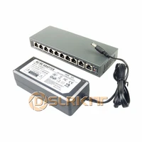 dslrkit 10 ports 8 poe switch injector power over ethernet 52v 120w for ip camerawireless apcctv camera system