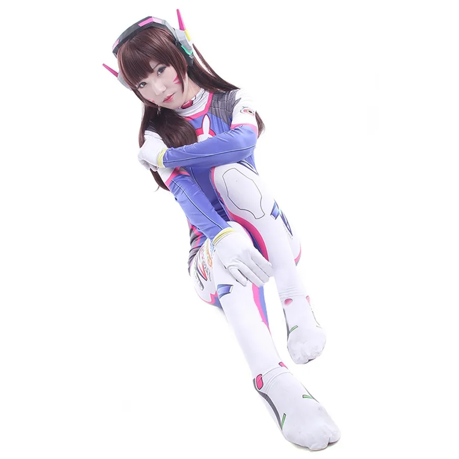 Карнавальный костюм для женщин/девушек D. Va из лайкры с 3D принтом спандекса