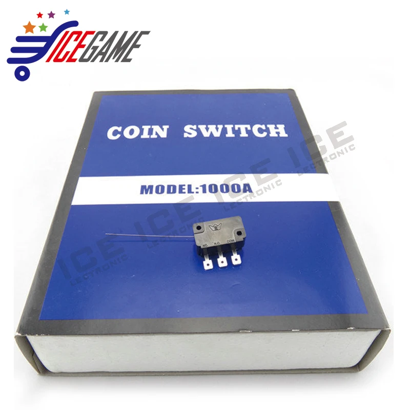 10 шт./лот черный переключатель для монет механизма монетоприемника 3 терминала