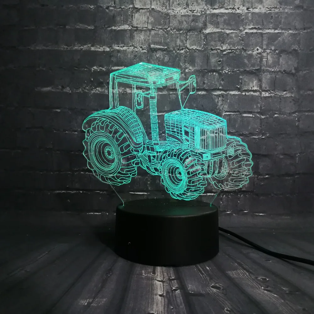 Сенсор Прохладный автомобилей автомобиля 3D светодио дный ночник USB Flash постели