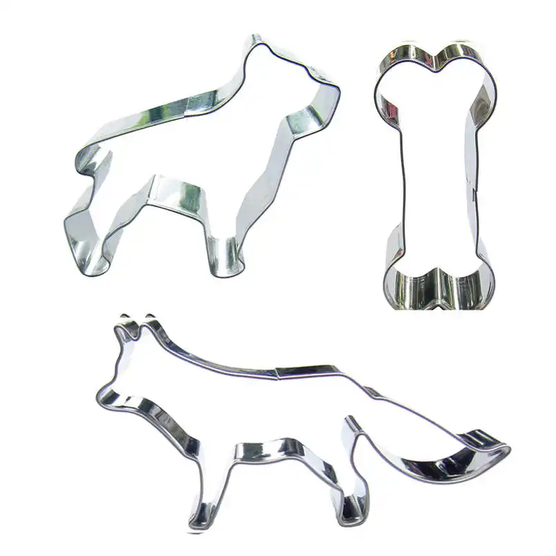 Собака кости снежные волки в форме 3 шт. формы для резки печенья инструменты