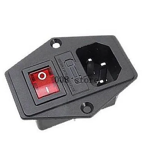 15A/250V 3pin AC Мощность розетка с клавишный выключатель питания слитный красный 4 |