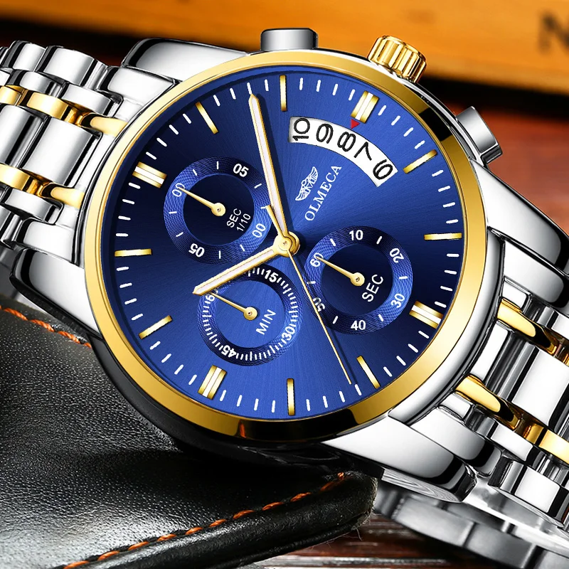 Новые часы для мужчин люксовый бренд хронограф мужские спортивные