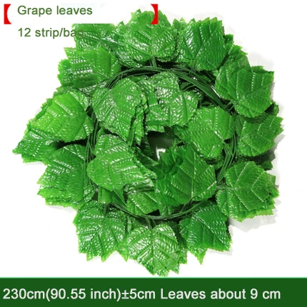 30 big leaves Зеленый плюща виноградные листья лоза Искусственные Поддельные Висячие лоза растение листья гирлянда домашний сад украшение стены зеленое украшение - Цвет: 30 big leaves