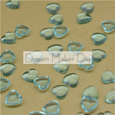 Transparent Blue 4 мм/6 мм/8 мм DIY Подвеска Аксессуары для ювелирных изделий кабошон купола Круглые Капли в форме сердца прозрачные бусины с клеем - Цвет: Transparent Blue