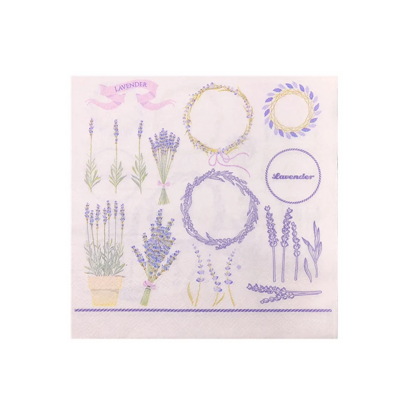 Clear color printed paper towel party decoration props napkin Dessert restaurant special mat Double wood pulp | Дом и сад