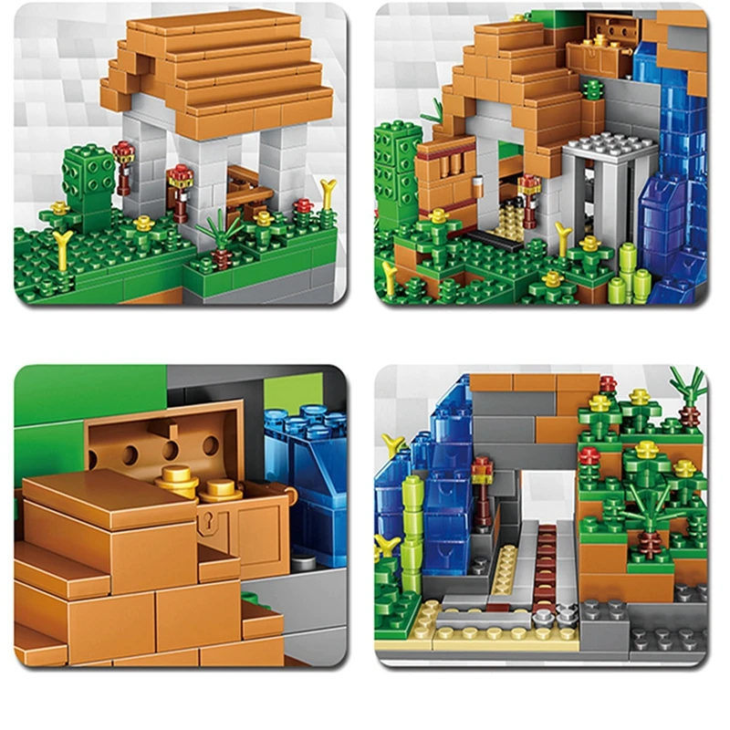 Qulong 0507 957 шт скрытые водопады совместимы mycraft City Buidling блоки Развивающие игрушки