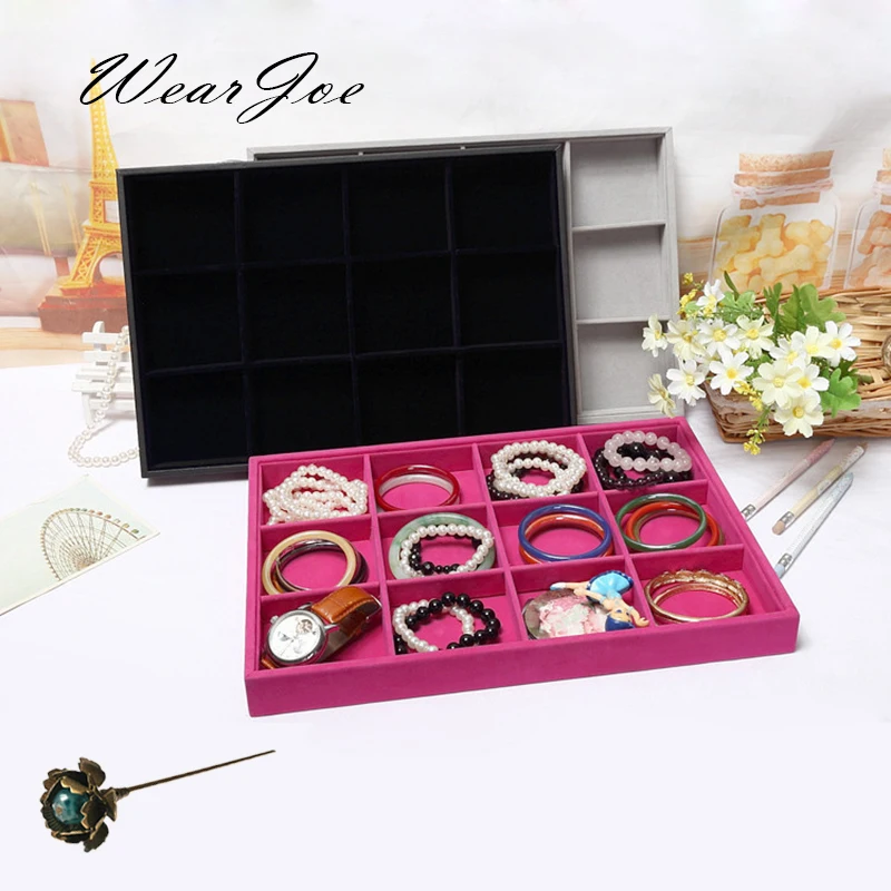 Бархатный органайзер для ювелирных изделий 12 Ячеек | Украшения и аксессуары