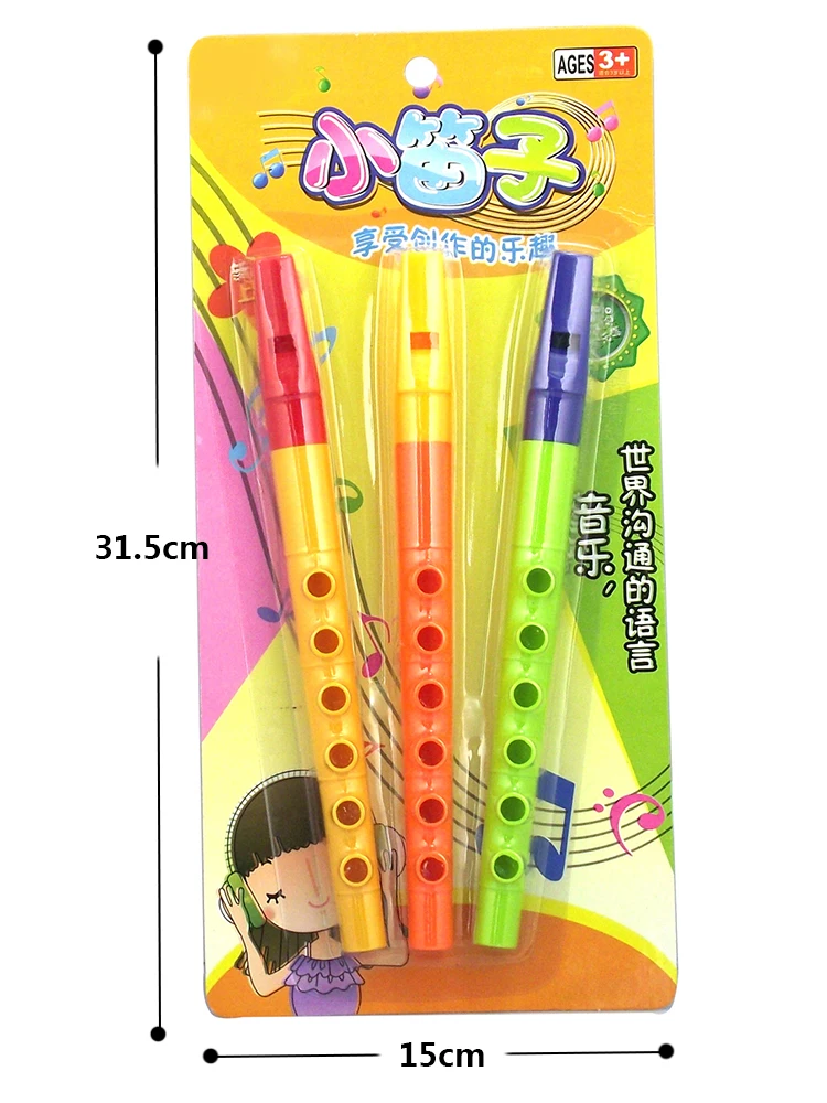 Музыка играет Пластиковые Детские раннее образование шесть отверстий флейта