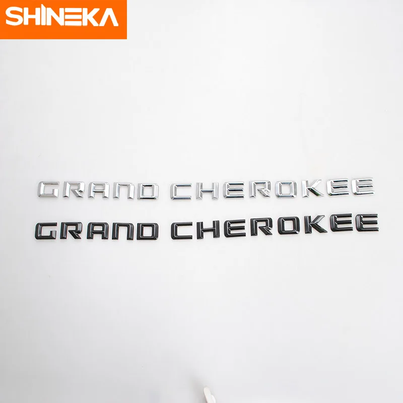 

SHINEKA Emblems For Jeep Grand Cherokee 2014-2016 ABS Car Custom Styling Emblem Plastic 3D Letter Stickers For Grand Cherokee