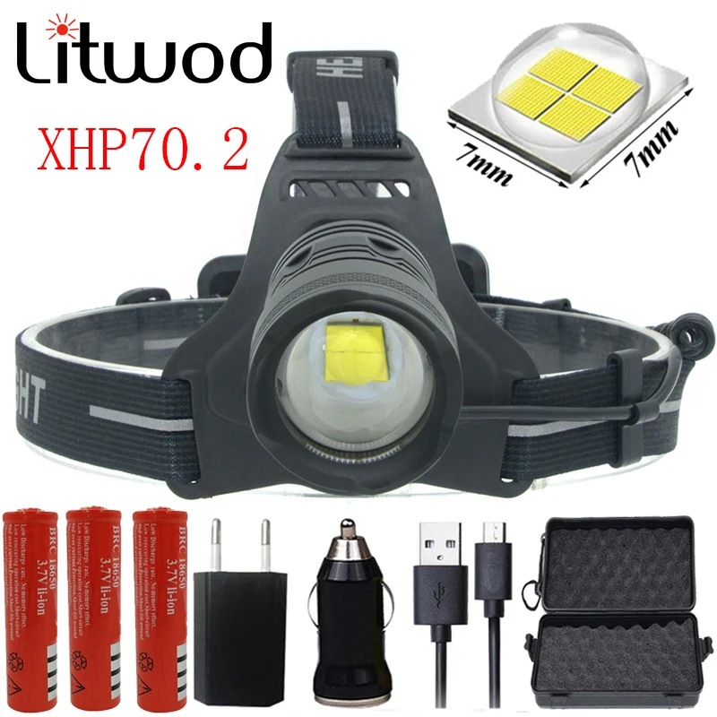 Z40 2808 XHP70.2 LED 32 Вт с высоким зумом фара светодиодная фара 42920lm мощная головка вспышка лампа головной свет фонарь подарочная коробка