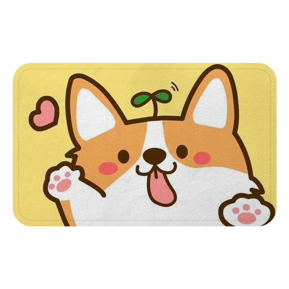 Merry Christmas корги коврик для собак для домашних животных коврик для ванной декоративный Противоскользящий коврик комната автомобиль пол бар ковры домашний декор для дверей подарок для детей