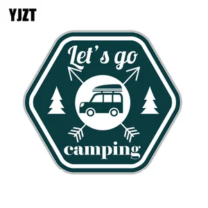 YJZT 14 см * 12,7 см забавная наклейка Let's Go кемпинг ПВХ мотоцикл автомобиль 11-00388