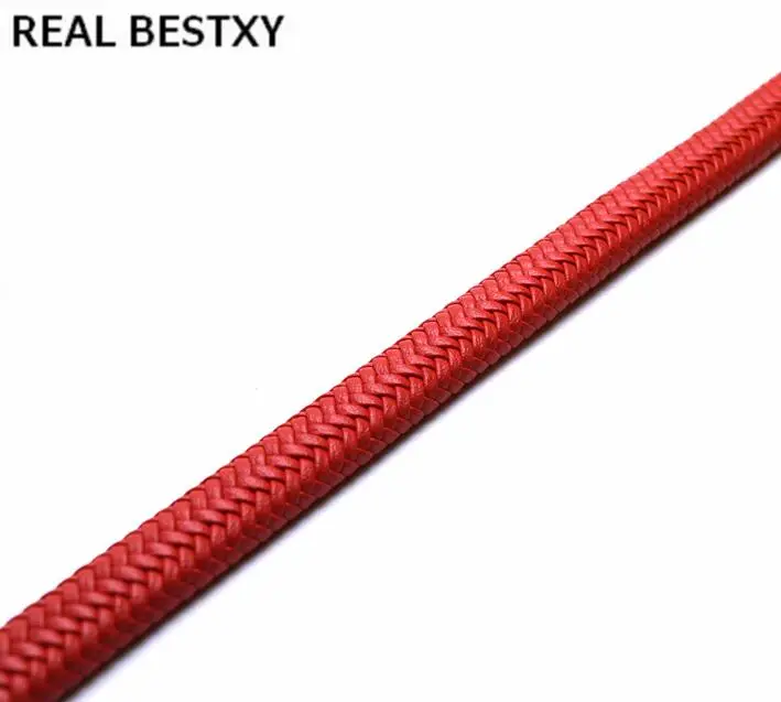 bright red Настоящий BESTXY, 1 м/лот, 12x6 мм, с плоской задней частью, Плетеный кожаный шнур для изготовления браслетов, аксессуары для ювелирных изделий diy - Цвет: bright red