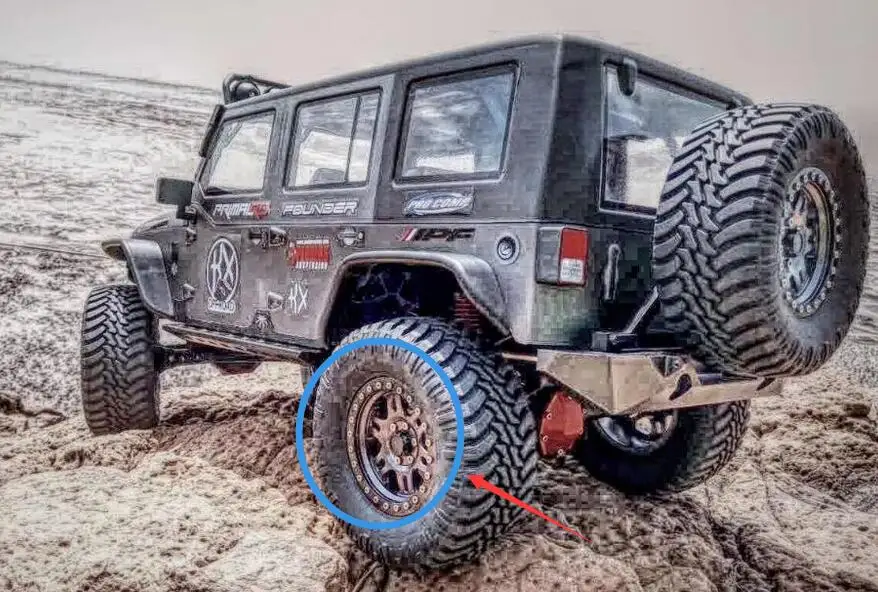 Пара колес/шин Beadlock 2 6 для KM2 km1 TH1 TH2 тяга хобби F150 1/8 Wrangler JK Rock crawler truck jRAXXAS TRX4