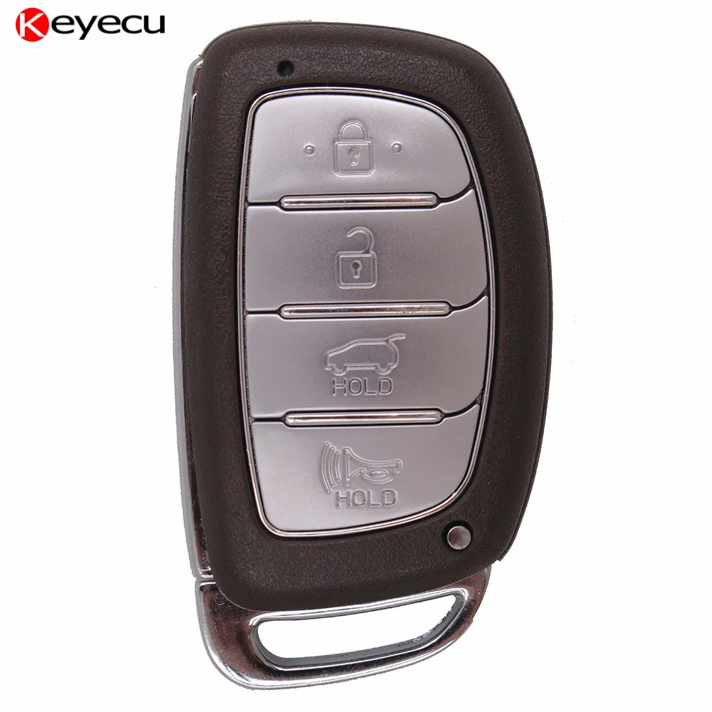 Keyecu 5 шт. 4 кнопки Smart Remote Оболочки чехол для Hyundai ix25 ix35 Elantra соната Verna Mistra Ключи