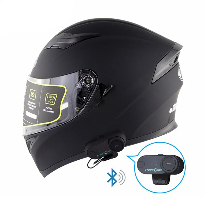 Bluetooth гарнитура DOT для мотоциклетного шлема двусторонняя 800 м водонепроницаемая FM
