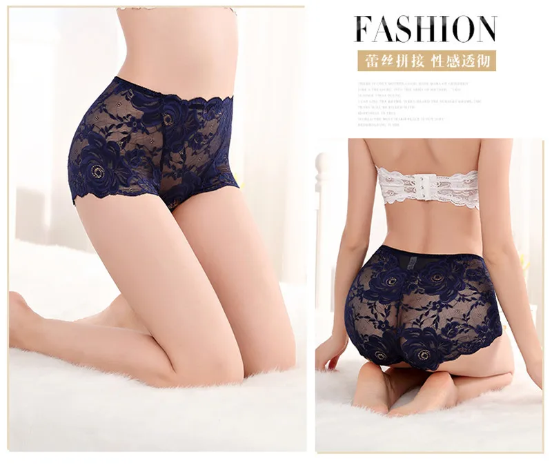 ropa interior femenina сексуальное нижнее белье ярких цветов женское нижнее белье размера плюс 5XL кружевные прозрачные трусики с цветочным рисунком