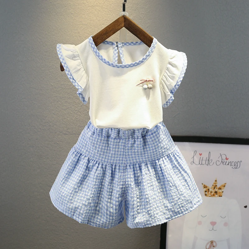 BibiCola/комплекты одежды для маленьких девочек летняя одежда хлопковые топы + шорты
