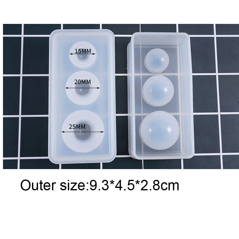 3D силиконовая форма в виде хрустального шара разные размеры бусины из эпоксидной