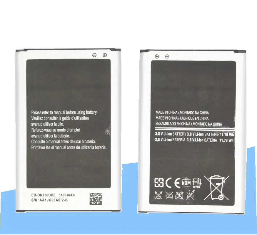 ISkyamS 3x3100 мАч EB-BN750BBE Сменный аккумулятор для Samsung Galaxy Note 3 mini Neo N750 N7505 N7502 | Мобильные