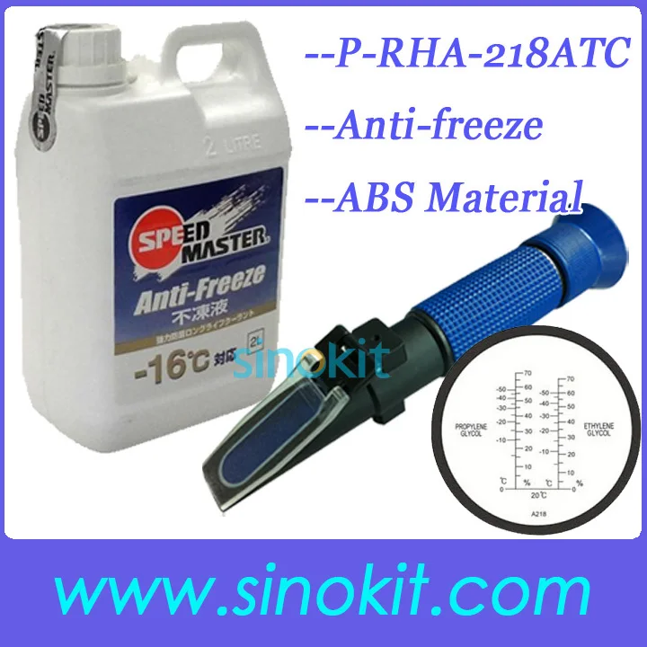 

Free Shipping ABS Material Antifreeze Plastic Refractometer P-RHA-218ATC Blue Grip